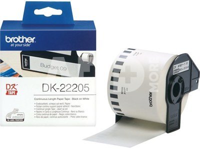 Brother DK-22205, 62mm x 30.48m, continous lenght label paper for QL550, QL650TD