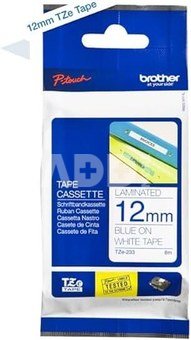 Brother labelling tape TZE-233 blue on white 12 mm