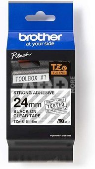 Brother labelling tape TZE-251 white/black 24 mm