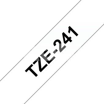 Brother TZ-E241, 18mm, black on white, adhesive, p-touch tape