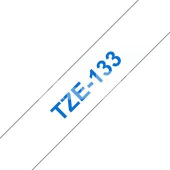Brother labelling tape TZE-133 clear/blue 12 mm