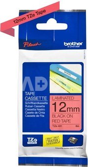 Brother labelling tape TZE-431 red/black 12 mm