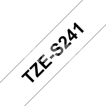 Brother TZ-ES241, 18mm black on white strong adhesive tape