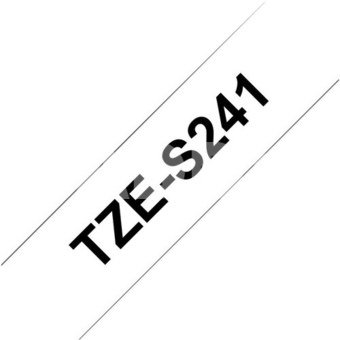 Brother TZ-ES241, 18mm black on white strong adhesive tape