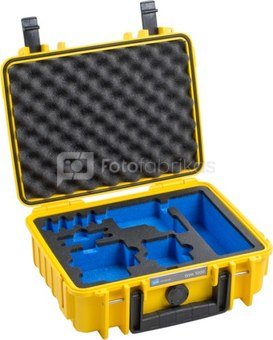 BW OUTDOOR CASE TYPE 1000 FOR GOPRO HERO 5/6/7 WATERPROOF HOUSING, BATTERIES, DUAL CHARGER,YELLOW