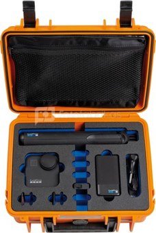 BW OUTDOOR CASE TYPE 1000 FOR GOPRO MAX MESH-BAG IN THE LID, ORANGE