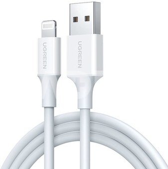 Cable Lightning to USB UGREEN 2.4A US155, 1.5m (white)