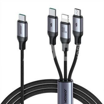 Cable Speedy USB Joyroom SA21-1T3, 3 in 1/ 30W/Cable 1.2m (black)