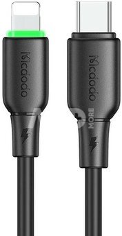 Cable USB-C do Lightning Mcdodo CA-4761 with LED light 1.2m (black)