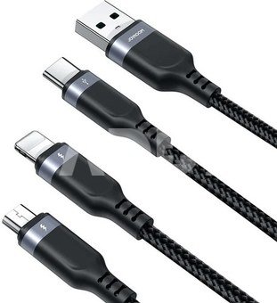 Cable USB Multi-Use Joyroom S-1T3018A18 3w1 / 3,5A / 2m (black)