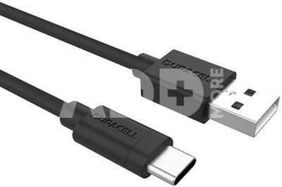 Cable USB to USB-C 3.0 Duracell 1m (black)