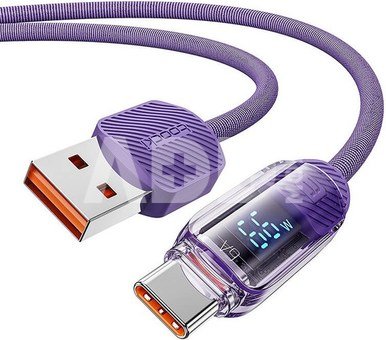 Cable USB to USB-C Toocki TXCTYX05-P, 1m, FC 66W (purple)