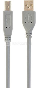 Cablexpert CCP-USB2-AMBM-6G USB 2.0 A-plug B-plug 6ft cable, grey color