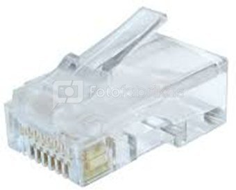 Cablexpert Modular plug (adapter) 8P8C for solid CAT6 LAN cable, 10 pcs per bag
