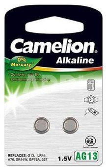 Camelion AG13/LR44/357, Alkaline Buttoncell, 2 pc(s)