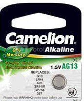 Camelion AG13/LR44/357, Alkaline Buutoncell, 1pcs