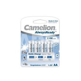 Camelion AlwaysReady Rechargeable Batteries Ni-MH R06 AA, 2300 mAh, 4-pack
