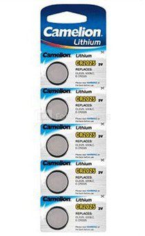 Camelion Lithium Button celles 3V (CR2025), 5-pack