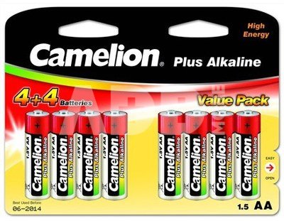 Camelion Plus Alkaline AA (LR06), 8 (4+4) value pack
