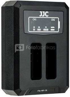 JJC Canon DCH NB13L USB Dual BatteryCharger (voor Canon NB 13L)