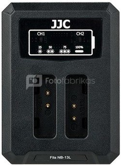 JJC Canon DCH NB13L USB Dual BatteryCharger (voor Canon NB 13L)