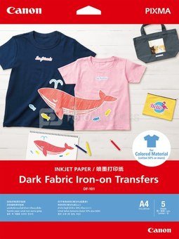 Canon iron on transfers for dark fabric DF-101 A4 5 sheets