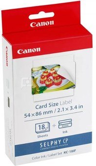 Canon KC-18IF Colour Ink + Paper Set Credit Card Size - 18 Stickers