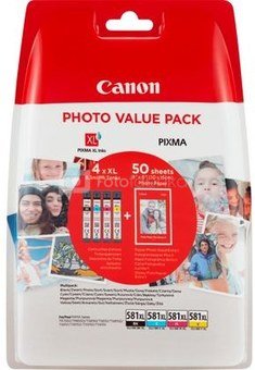 Canon Multipack XL CLI-581 Ink Cartridge, Multipack