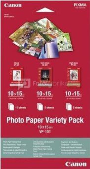 Canon VP-101 Photo Paper Variety Pack 10x15 cm, 1x10 a. 2x5 Sheet
