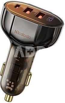 Car Charger Mcdodo CC-2300, 2xUSB + USB-C, with Display, 100W (Black)