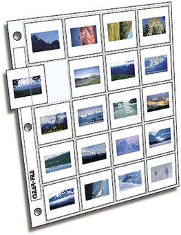 Clearfile PP slide film sleeves 35mm, fits 20 slide film, (25 sheets) CF25B