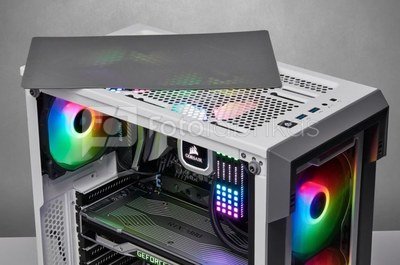 Corsair Airflow Tempered Glass Mid-Tower Smart Case iCUE 220T RGB Side window, Mid-Tower, White, Power supply included No, Steel, Tempered Glass