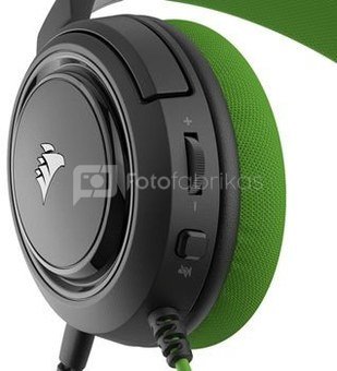 Corsair Stereo Gaming Headset HS35 Built-in microphone, Black/Green, Over-Ear