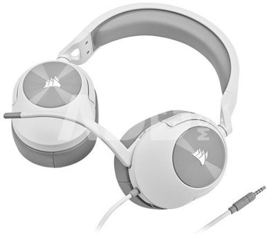 Corsair Stereo Gaming Headset HS55 Built-in microphone, White, Wired, Noice canceling