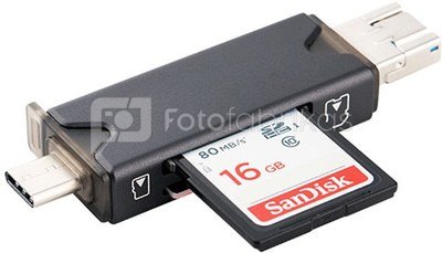 JJC CR UTC3 GRAY USB 3.0 Card Reader