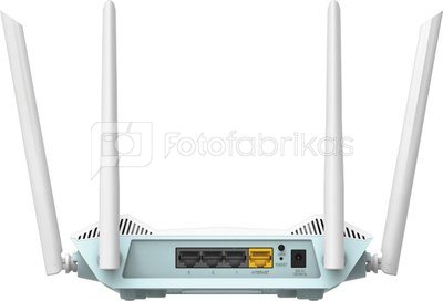 D-Link AX1500 Smart Router R15  802.11ax, 1200+300 Mbit/s, 10/100/1000 Mbit/s, Ethernet LAN (RJ-45) ports 3, Mesh Support Yes, MU-MiMO Yes, Antenna type 4xExternal