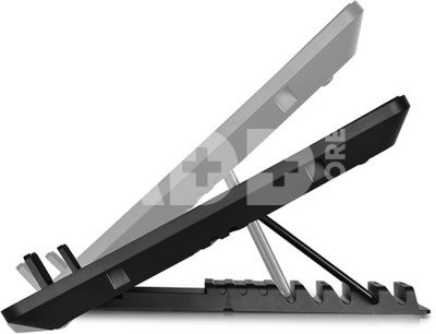 Deepcool ergonomic stand- cooler. black , USB 3.0 pass- truoght, it can be used as a notebook stand and/or cooling pad. The adjustable anti-skid holders are compatible ~15.6" laptops. The two 140mm s
