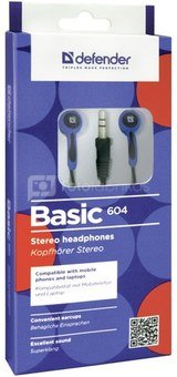 Defender EARPHONES BASIC 604 BLACK-BLUE