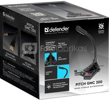 Defender MICROPHONE PITCH GMC 20 0 LED STREAMING