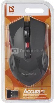 Defender Optical mouse ACCURA MM-275 RF black red