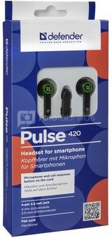 Defender Wired earphones PULSE 420 black-green
