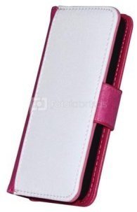 Apple iPhone 5 / 5S / SE Flip Case. Opens sidewards. Leather Look. Pink