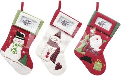 Kalėdinė dovanų kojinė su nuotrauka ~15x50cm