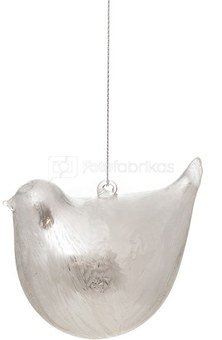 Dekoracija paukštelis stiklinis perlamutrinis YQM5555 5.8*8*8.7 SAVEX