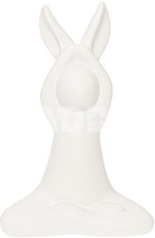 Dekoratyvinė figūrėlė Triušis Yoga baltos spl. 15 cm 614151