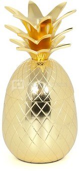 Dekoratyvinis indas Ananasas metalinis aukso spl. 9x20 cm SAVEX