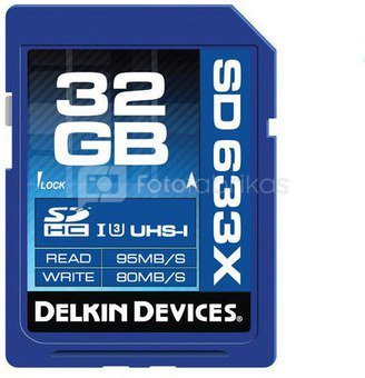 DELKIN 32GB SDHC Elite 633X UHS-I (U3) (95MB/s - 80MB/s)