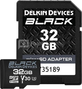 DELKIN MICROSD BLACK RUGGED UHS-I (V30) R90/W90 32GB