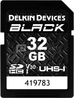 DELKIN SD BLACK RUGGED UHS-I (V30) R90/W90 32GB
