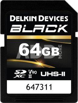 DELKIN SD BLACK RUGGED UHS-II (V90) R300/W250 64GB (NEW)